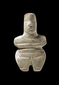 Cykladisk figur, Naxos, ca 3000-2000 f.Kr. (marmor)